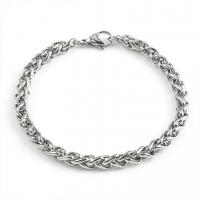 Titanium Steel Bracelet electrolyzation Unisex & anti-fatigue silver color Sold By PC