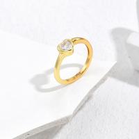 Cubic Zircon Brass δάχτυλο του δακτυλίου, Ορείχαλκος, χρώμα επίχρυσο, Ρυθμιζόμενο & μικρο ανοίξει κυβικά ζιρκονία & για τη γυναίκα, περισσότερα χρώματα για την επιλογή, 17-19mm, Sold Με PC