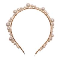 Haarbanden, Zinc Alloy, met Plastic Pearl, voor vrouw, gemengde kleuren, 120mm, Verkocht door PC