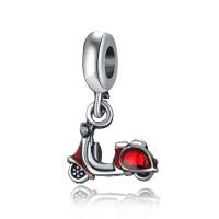 European stile Zinc Alloy pendenti, lega in zinco, placcato, colori misti, 25x15mm, Venduto da PC