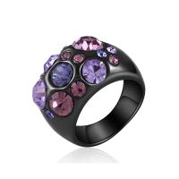 Strass Fingerring, Zink Alloy, plated, Unisex & med strass, fler färger för val, 17mm, Säljs av PC