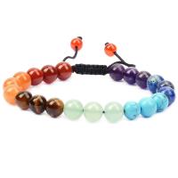 Bracelets de pierres précieuses, Pierre naturelle, Rond, différents matériaux pour le choix & unisexe, plus de couleurs à choisir, 8mm, Longueur Environ 7.5 pouce, Vendu par PC