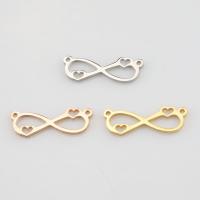 Cruach dhosmálta nascóirí, 304 Cruach dhosmálta, Infinity, jewelry faisin & snasta & DIY & unisex, dathanna níos mó le haghaidh rogha, 27.42x10.40mm, Díolta De réir PC