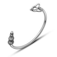 Titanium Staal Manchet Bangle, gepolijst, Verstelbare & voor vrouw, oorspronkelijke kleur, 67.80mm, Verkocht door PC