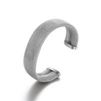 Titanium Stål Cuff Bangle, forgyldt, Justerbar & Unisex, flere farver til valg, 99.70x18.40mm, Solgt af PC