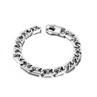 Titanium Staal Armband, gepolijst, voor de mens, oorspronkelijke kleur, Lengte Ca 8.26 inch, Verkocht door PC