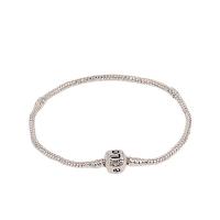 Bracelet European , alliage de zinc, Placage, pour femme, argent, Vendu par PC