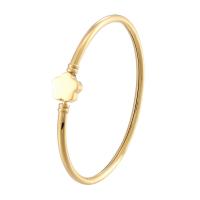 304 roestvrij staal Bangle, uniseks, gouden, Lengte Ca 20 cm, Verkocht door PC