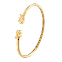 304 roestvrij staal Manchet Bangle, uniseks, gouden, Lengte Ca 20 cm, Verkocht door PC