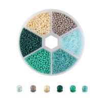 Rainbow Glass Seed Beads Seedbead with Plastic Box Round DIY nickel lead & cadmium free Approx Sold By Set