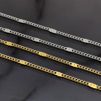 Ruostumaton teräs Curb Chain, 304 Stainless Steel, muoti korut & kiillotettu & tee-se-itse & Unisex, enemmän värejä valinta, 5m/laukku, Myymät laukku