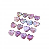 Ingen hul ferskvandskulturperle Beads, Ferskvandsperle, Heart, lilla pink, 11-12mm, Solgt af PC