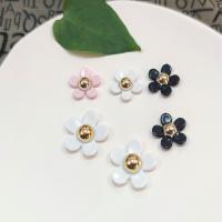 Gruaige Accessories Torthaí DIY, Aicrileach, le Sinc Alloy, Flower, stoving vearnais, dathanna níos mó le haghaidh rogha, 100ríomhairí pearsanta/Mála, Díolta De réir Mála