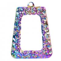 Pendentifs en alliage de zinc, Placage coloré, unisexe, multicolore, 48x35mm, Longueur 50 cm, Vendu par PC