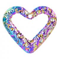 Pendentifs coeur en alliage de zinc, Placage, unisexe, multicolore, 31x35mm, Longueur 50 cm, Vendu par PC