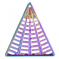 Pendentifs en alliage de zinc, Placage coloré, unisexe, multicolore, 35x32mm, Longueur 50 cm, Vendu par PC