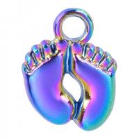 Zinc Alloy Pendants Foot colorful plated Unisex nickel lead & cadmium free Length Approx 19.69 Inch Sold By PC