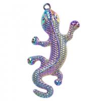 Zinklegering Animal Hangers, Zinc Alloy, Gekko, kleurrijke vergulde, verschillende stijlen voor de keuze & voor de mens, meer kleuren voor de keuze, nikkel, lood en cadmium vrij, 32x59mm, Lengte Ca 19.69 inch, Verkocht door PC