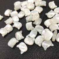 Naturliga vita Snäckskalspärlor, White Shell, Katt, handgjord, DIY, vit, 8x10mm, Säljs av PC