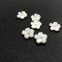 Abalorios de Nácar Natural de Agua Dulce, Flor, hecho a mano, Bricolaje, Blanco, 8mm, Vendido por UD