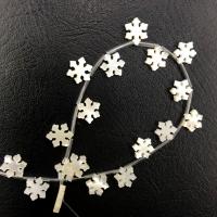 Hvide Lip Shell Perler, Hvid Lip Shell, Snowflake, håndlavet, du kan DIY, hvid, 11.50mm, Solgt af PC