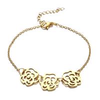 Bracciale gioielli in acciaio inossidabile, 304 acciaio inox, with 1.97inch extender chain, gioielli di moda & per la donna, dorato, Lunghezza Appross. 7.09 pollice, Venduto da PC