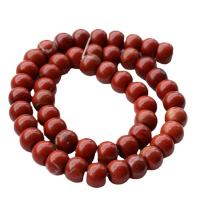 Red Jasper Perla, Krug, uglađen, možete DIY, crven, Prodano Per Približno 38 cm Strand