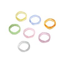 Resin fingerring, for kvinde, flere farver til valg, 19mm, Solgt af PC