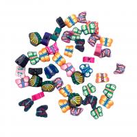 Abalorios de FIMO, Arcilla polimero, Mariposa, estampado, Bricolaje, color mixto, 2-20mm, 100PCs/Bolsa, Vendido por Bolsa