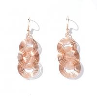 Zinc Alloy Drop Earrings plated fashion jewelry & for woman golden Sold By Pair