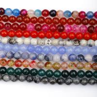 Agat perler, Agate, du kan DIY & facetteret, flere farver til valg, 8mm, Ca. 48pc'er/Strand, Solgt af Strand