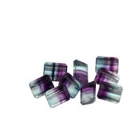 fluorite cabochon, Rettangolo, lucido, DIY, colori misti, 6x8mm, Venduto da PC