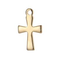 Nerezová ocel Cross Přívěsky, 304 Stainless Steel, Kříž, DIY, více barev na výběr, 12x7mm, 10PC/Lot, Prodáno By Lot