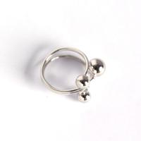 Sterling zilver ringen, 925 sterling zilver, platinum plated, Verstelbare & voor vrouw, 17.50mm, Verkocht door PC