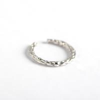 Sterling zilver ringen, 925 sterling zilver, platinum plated, Verstelbare & voor vrouw, 16.50mm, Verkocht door PC