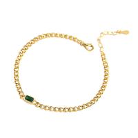 Argent sterling 925 bracelet, avec 1.18 inch chaînes de rallonge, Placage, pavé de micro zircon & pour femme, plus de couleurs à choisir, Longueur Environ 6.69 pouce, Vendu par PC