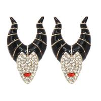 Zinc Alloy Stud Earring fashion jewelry & for woman & enamel & with rhinestone nickel lead & cadmium free Sold By Pair