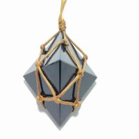 Natural Black Obsidian Pendants Pyramidal black Sold By PC