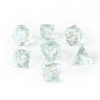 Quartz Dice light green 15-20mm Sold By PC