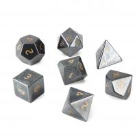 Hematite Dice, dubh, 15-20mm, Díolta De réir PC