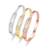 Acier titane bracelet ordinaire, fade et jamais plaqué de haute qualité, pour femme & avec strass, plus de couleurs à choisir, 60x8x48mm, Longueur 17 cm, Vendu par PC