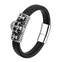 acero inoxidable 316L Pulsera, pulido, Joyería & para hombre, Negro, longitud 21 cm, Vendido por UD