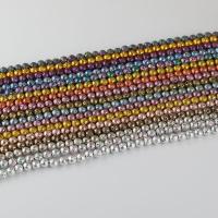 Natuurlijke Lava kralen, Ronde, plated, DIY & verschillende grootte voor keus, meer kleuren voor de keuze, Per verkocht Ca 14.96 inch Strand