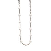 Collier de perles en plastique, alliage de zinc, avec perle de plastique, Placage de couleur AB, unisexe, plus de couleurs à choisir, protéger l'environnement, sans nickel, plomb et cadmium, Longueur Environ 50 cm, Environ 10PC/sac, Vendu par sac