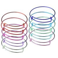 Brazalete de Aleación de Zinc, Donut, chapado, para mujer, más colores para la opción, libre de níquel, plomo & cadmio, diámetro interior:aproximado 65mm, Vendido por UD