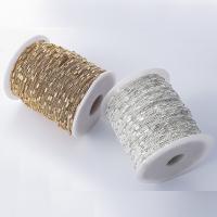 Brass řetízku, Mosaz, s plastová špulka, á, DIY, více barev na výběr, nikl, olovo a kadmium zdarma, Cca 100Yard/spool, Prodáno By spool