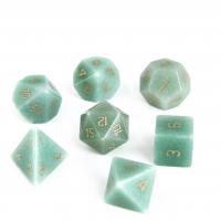 Aventurine Glas Dice, Snoite, stíleanna éagsúla do rogha, glas, 15-20mm, Díolta De réir PC