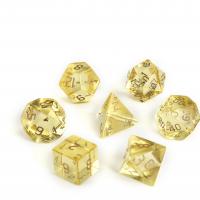 perles de citrine Dé, gravé, styles différents pour le choix, Jaune, 15-20mm, Vendu par PC