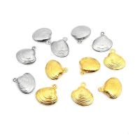 Edelstahl Tieranhänger, 304 Edelstahl, Schale, Galvanische Beschichtung, Modeschmuck & DIY & unisex & Maschine Polieren, keine, 13x11x4mm, Bohrung:ca. 1.2mm, verkauft von PC