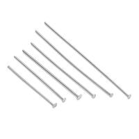 In acciaio inox Headpins, 304 acciaio inox, Bastone, DIY & lucidatura macchina & formato differente per scelta, colore originale, 1000PC/borsa, Venduto da borsa